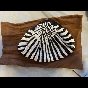 Marco Santi Sequin clutch with removable shoulder chain strap